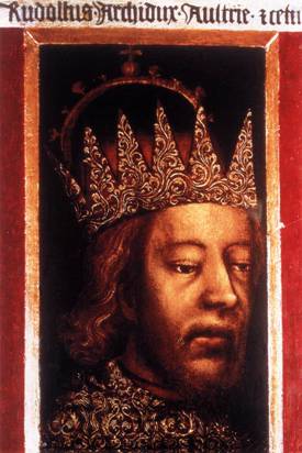 Rudolf IV Hapsburg Duke of Austria  ca. 1360-1365 Unknown Bohemian Master Cathedral and Diocesan Museum Vienna
